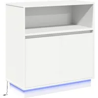 vidaXL Sideboard LED-Sideboard Weiß 71 x 34,5 x 75 cm Holzwerkstoff (1 St)