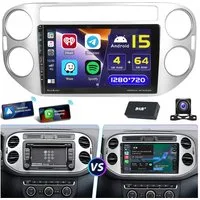 ESSGOO 9" Für VW Tiguan 5N 2010-2016 Type-C Double DIN Doppelknopf Autoradio (RDS, 4+64GB optional, Digitalradio (DAB), FM, AM, Apple Carplay Android Auto GPS Navi WIFI BT SWC EQ)