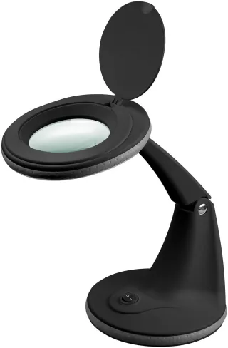 GOOBAY LED-Stand-Lupenleuchte, 6 W, 450 lm, 1,75x Vergrößerung, schwarz