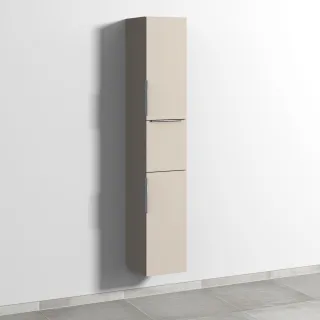 Sanipa 3way Hochschrank mit 2 Türen und 1 Auszug, Kaschmir-Matt UP1011U