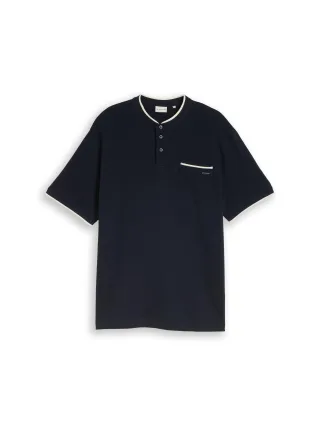 Tom Tailor - Plus Size - Poloshirt mit Brusttasche sky captain blue ottoman - Gr. - 5XL