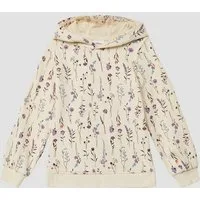 s.Oliver Sweatshirt Sweatshirt Hoodie mit floralem All-over-Print