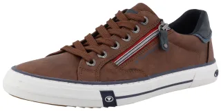 TOM TAILOR Sneaker Freizeitschuh, Halbschuh, Schnürschuh mit Außen-Reißverschluss