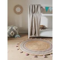 benuta Kinderteppich Lovis, rund, Höhe: 5 mm, Kunstfaser, Berber, Ethno-Style, Wohnzimmer