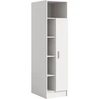 welltime Mehrzweckschrank FALAS, Höhe 195cm, 1 Tür, 1 Kleiderstange, 5 offene Fächer (1-St., in verschiedenen Farben erhältlich) Universalschrank, Wäscheschrank, Badezimmer, Hauswirtschaftsschrank