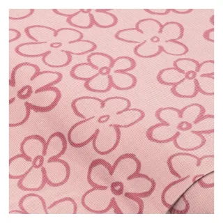 Baumwoll-Feincord „Blumen“, rosa-color