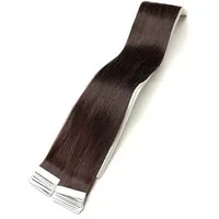 Haarwelten Deluxe Hair Extensions Echthaar-Extension Tape in Hair Echthaartapes, chocolate brown, Remy Haar für Haarextensi, 100% Echthaartresse für Extensions als Tape
