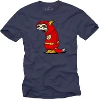 MAKAYA T-Shirt Faultier Männer Lustige Tiermotive Flash Herren Jungs mit Druck