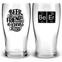 Karaca Kaffeeservice Bierglas-set 454ml für 2 Personen, Glas, Beerbecher