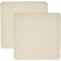 KINVARA Abtropfmatte 2X ABTROPFMATTE 32x32cm Gläsermatte Gläserabtropfmatte 39 (Creme), rutschfest Antirutschmatte Trockenmatte Topfmatte Abtropfgestell Matte