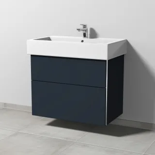 Sanipa 3way Waschtischunterbau zu Duravit Vero Waschtisch mit 2 Auszügen, Marine-Matt BP7171R