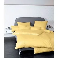 Janine Bettwäsche Colors, Mako-Satin, 2 teilig, feinfädige uni Bettwäsche für alle Jahreszeiten, Markenreißverschluss