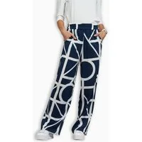 Seidel Moden Stoffhose Otto exclusiv mit grafischem Muster und weitem Schnitt - MADE IN GERMANY