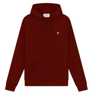 Roter Gala-Pullover-Hoodie mit Lyle & Scott-Logo