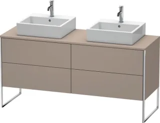 Duravit XSquare Konsolenwaschtischunterbau bodenstehend Basalt Matt 1600x548x778 mm - XS4927B4343 XS4927B4343