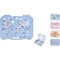 JENARD Lunchbox JENARD Brotdose Kinder Bento Box mit herausnehmbaren Fächern, auslaufsicher, robust, BPA-frei, lebensmittelecht, leicht zu öffnen