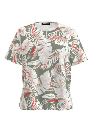 FRANK WALDER - T-Shirt NOS aus Ecovero Viskose salbei/peach blush - Gr. - 38