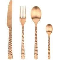 Broste Copenhagen Besteck-Set Broste Copenhagen Hune hammered Besteck Copper (1-tlg), Edelstahl 18/8
