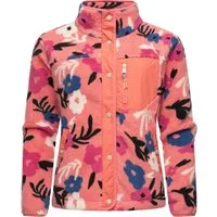 Ragwear Plüschjacke Appopis Print Auffällige flauschige Übergangsjacke aus Teddyfleece