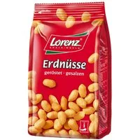 LORENZ Knabberei, Lorenz Erdnüsse geröstet und gesalzene Erdnusskerne Snack 200g