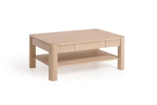 Couchtisch Tisch mit Schublade XAVIER XL Buche Massivholz 120x80 cm