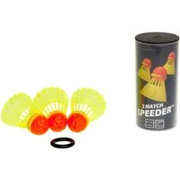 Speedminton Speedbadmintonball Speeder Match Dose 3er + 1x Windring