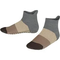 FALKE Haussocken Colour Block Haussocken (1-Paar) mit rutschhemmendem Noppendruck