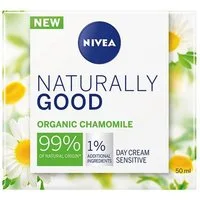 Nivea Tagescreme Naturally Good Sensitiv Tagespflege Creme mit Organic Bio Kamille - 3erPack, 50ml