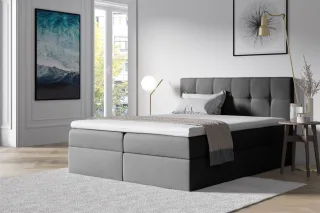 Boxspringbett Schlafzimmerbett BURGOS 120x200cm Dunkelgrau