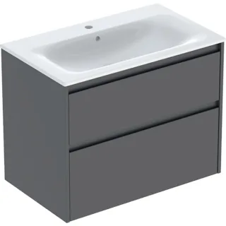 Geberit Renova Plan Set Möbelwaschtisch schmaler Rand, mit Unterschrank, zwei, 504040JK1 504040JK1