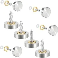 BAYLI Regal 8er Set Spiegel Schrauben mit Kappen, 19mm Zierschrauben mit Abdeckka