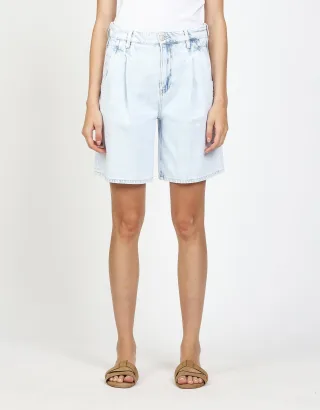 GANG Damen Shorts 94WANDA BERMUDA - wide fit Hose rough bleached