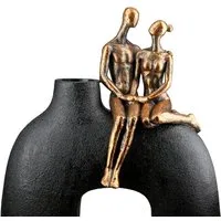 Casablanca by Gilde Tischvase Vase Frau, Mann Movement schwarz H. 25,5 cm (1 St)