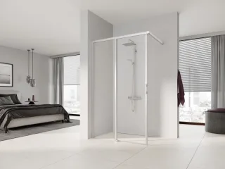 Kermi Gleittür LIGA J2L 1200x1850 BV: 1175-1200, silber mattglanz ESG klar mit KermiClean LIJ2L120181PK