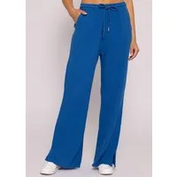 SASSYCLASSY Stoffhose Leichte Musselin Sommer Hose Damen Lang Lockere Musselinhose aus Baumwolle mit elastischem Bund Atmungsaktiv