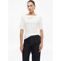 s.Oliver Kurzarmshirt T-Shirt Jersey-T-Shirt im Slim Fit mit Cut-out
