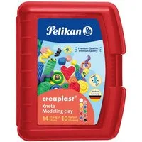 Pelikan Füller Pelikan Kinderknete Creaplast® 10 Farben im roten Etui, 240g