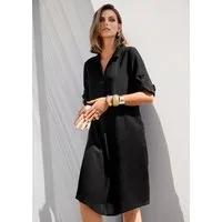 MADELEINE Midikleid Kleid mit Krempelärmeln in 3/4-Länge