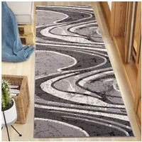 Mazovia Läufer Läufer Flurläufer Modern für Vorzimmer 80 cm Breit Grau, 80 x 100 cm, Kurzflor, Meterware, Höhe 8 mm