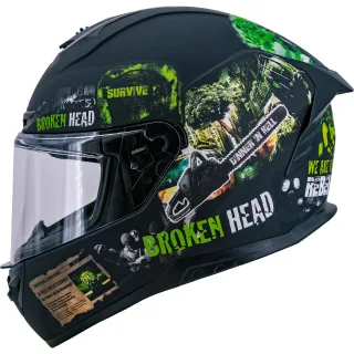 Broken Head (A-Minus-Ware) Integralhelm Resolution Grün