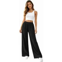 Worldclassca Stoffhose Worldclassca Musselin Stoff Hose Freizeit Sommer Leichte Musselinhose Neue Kollektion - Stilvolle und gemütliche Sommer Mode für Damen