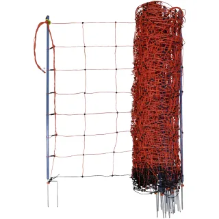 Kerbl OviNet Premium, 50m, orange, Doppelspitze orange - 27801
