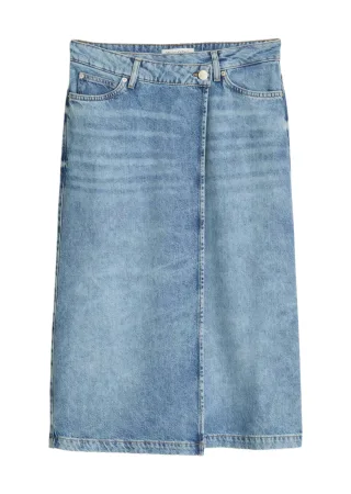Marc OPolo Casual - Midi-Jeansrock mit hoher Taille blau - Gr. - S