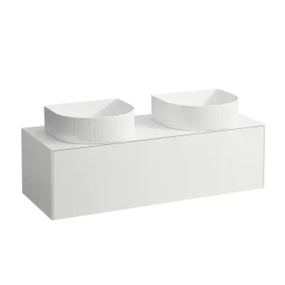 LAUFEN Waschtischunterschrank Sonar 457x1177x341 Aus li , 1Schubl H812340/1/2/3 weiss matt H4054240341701