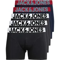 Jack & Jones Boxershorts Solid (5-St., 5er Pack) gute Passform durch elastische Baumwollqualität