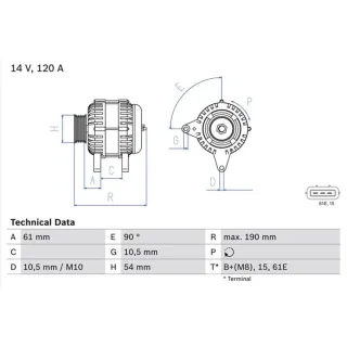Bosch Lichtmaschine 120A BMW 3er 5er 7er X5 3,0 0986044841