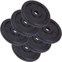 ScSPORTS® Hantelscheibe, 30 kg, (6-tlg)