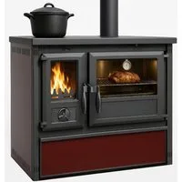 TRGO Festbrennstoffherd Küchenofen Modell Forno - bordeaux, 6 kW