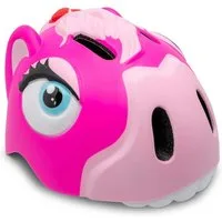 CrazySAFETY Kinderfahrradhelm Kinder Fahrradhelm Pink mit LCD-Licht verstellbar 49–55 cm (Einzelartikel)