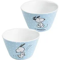 United Labels® Müslischale The Peanuts Schüssel Snoopy Müslischale Schale mit Punkten 500ml, Porzellan